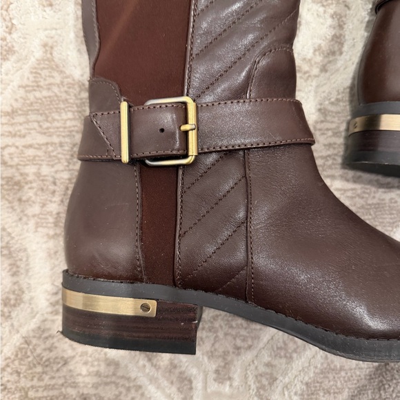 Vince Camuto Brown Leather Quilted Knee-High Boots/Women/ Size 7.5/ Like New - Picture 6 of 13
